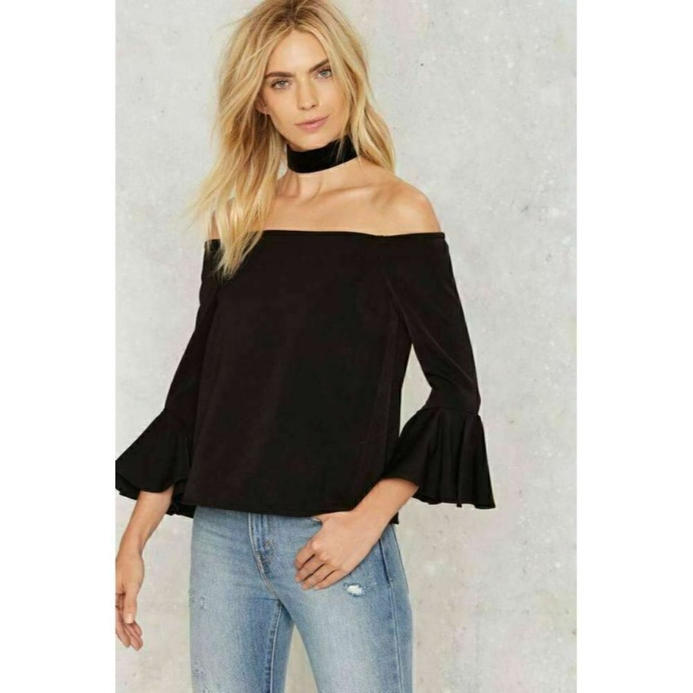 English Factory Take It Off-the-Shoulder Top S - Picture 4 of 4